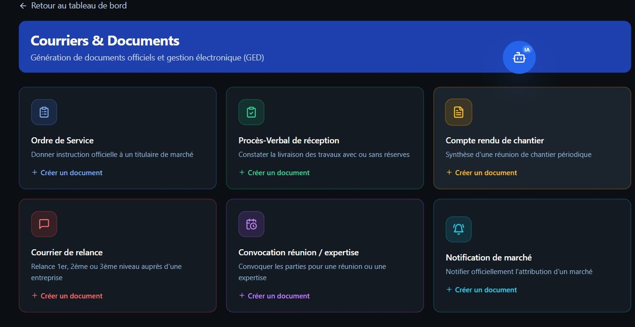 Courriers & notifications