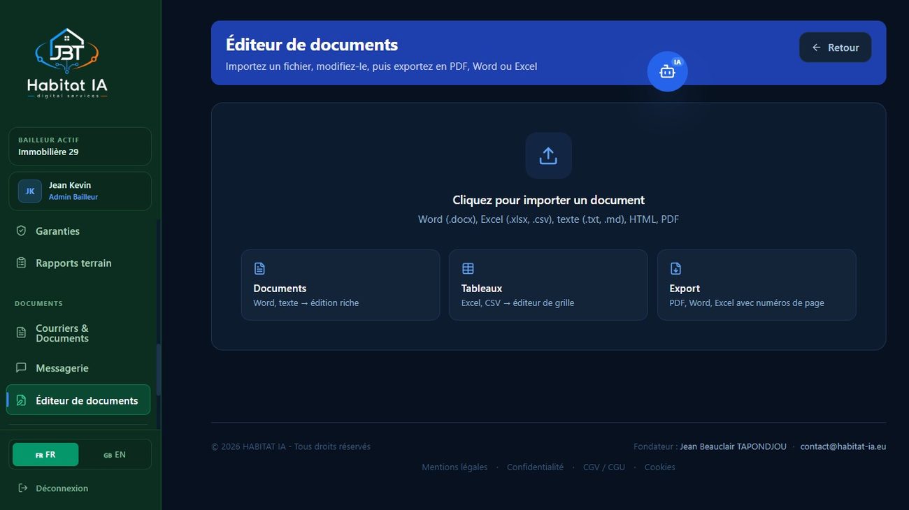 Édition & export