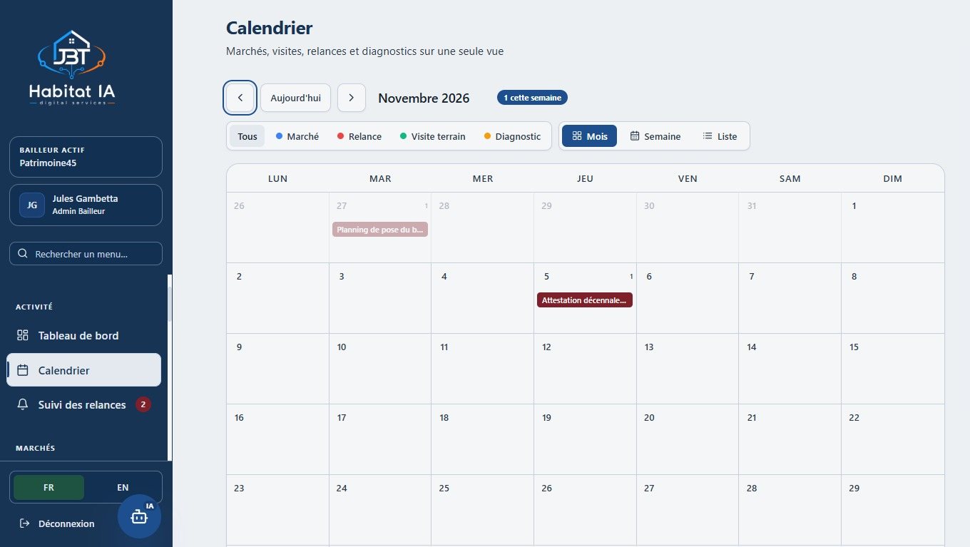 Calendrier des échéances