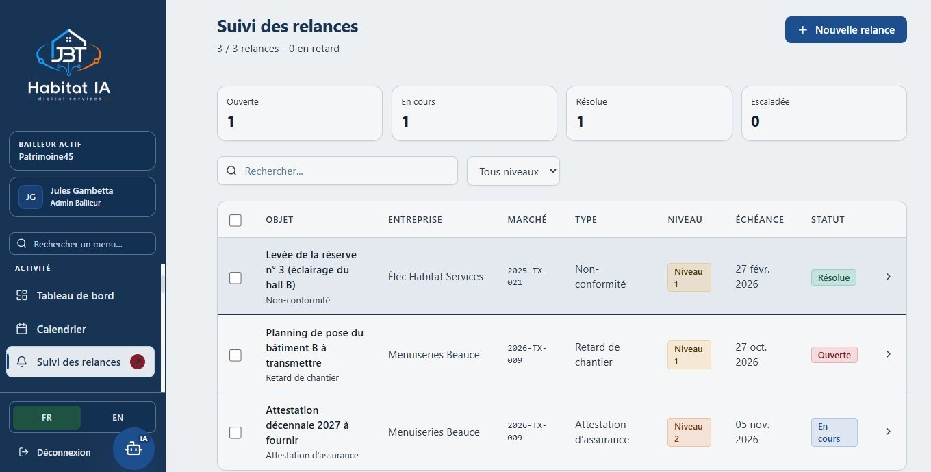 Suivi & relances